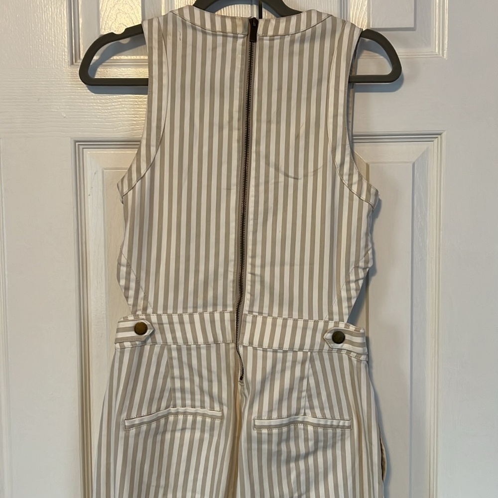 Rachel Roy Cut Out Denim Wide Leg Pantsuit - Picture 6 of 6
